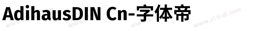 AdihausDIN Cn字体转换